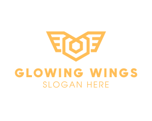 Premium Tech Wings logo design