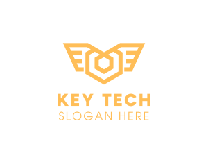 Premium Tech Wings logo design