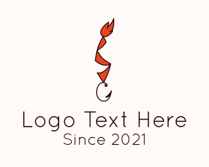 Lure - Minimalist Fish Hook Lure logo design