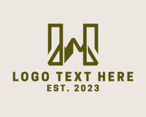 Exploration - Nature Mountain Letter H logo design