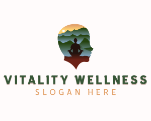 Outdoor Meditation Wellness logo design