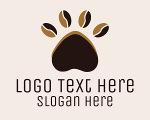 Coffee Shop - Coffee Bean Paw logo design