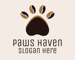 Coffee Bean Paw logo design