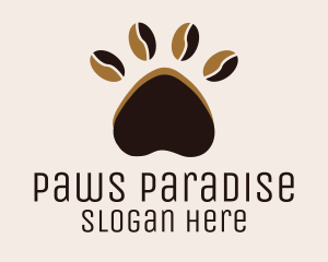 Coffee Bean Paw logo design