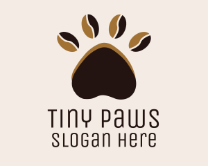 Coffee Bean Paw logo design