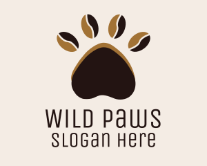 Coffee Bean Paw logo design