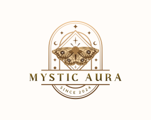 Mystical Moth Butterfly logo design