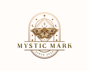 Mystical Moth Butterfly logo design