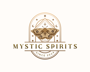 Mystical Moth Butterfly logo design