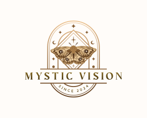 Mystical Moth Butterfly logo design