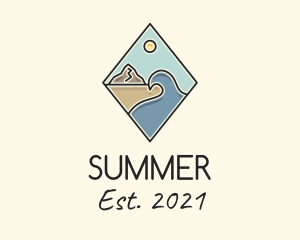 Seaside Summer Vacation logo design