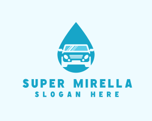 Blue - Car Water Droplet logo design