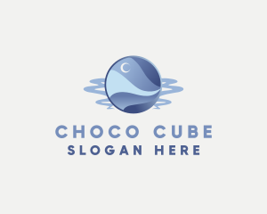 Ocean - Ocean Moon Wave logo design