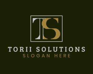 Modern Elegant Company Letter TS logo design