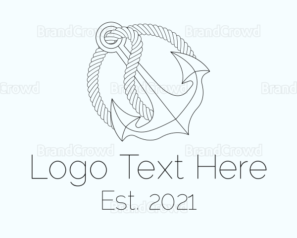 Nautical Anchor Rope Logo