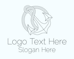 Nautical Anchor Rope Logo