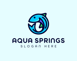 Fish Aquarium Fishery logo design