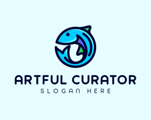 Fish Aquarium Fishery logo design