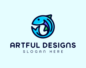 Fish Aquarium Fishery logo design