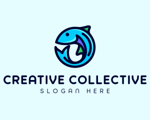 Fish Aquarium Fishery logo design