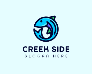 Fish Aquarium Fishery logo design