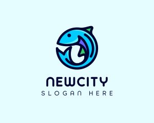 Fish Aquarium Fishery logo design