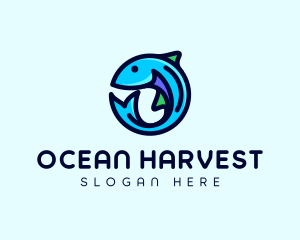 Fish Aquarium Fishery logo design