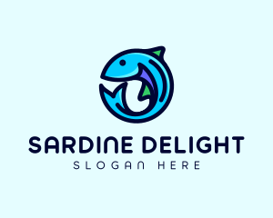Sardine - Fish Aquarium Fishery logo design