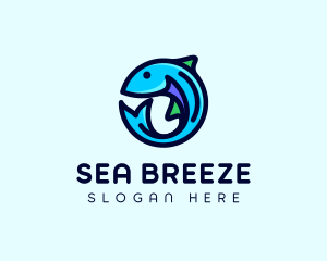 Fisherman - Fish Aquarium Fishery logo design