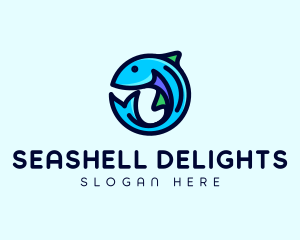 Fish Aquarium Fishery logo design