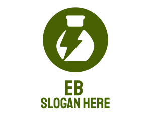 Education - Lab Flask Lightning logo design