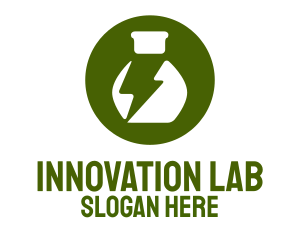 Lab - Lab Flask Lightning logo design