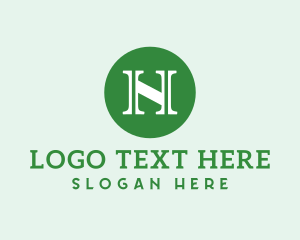 Round - Serif Business Letter N logo design
