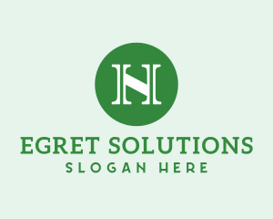 Serif Business Letter N logo design