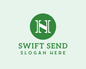 Serif Business Letter N logo design