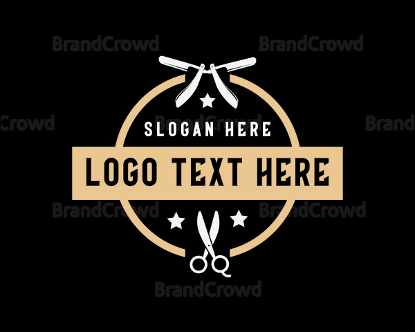 Barber Scissors Shave Logo