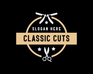 Barber Scissors Shave logo design