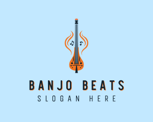 Banjo - African Guitar Kora logo design