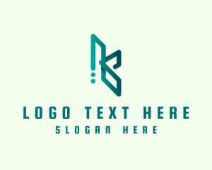 Digital - Digital Modern Letter K logo design