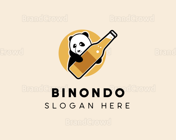 Panda Beer Bottle Logo