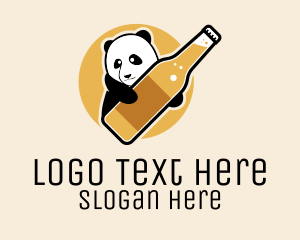 Beer - Panda Beer Bottle logo design