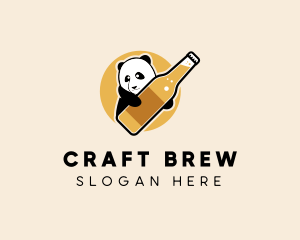 Beer - Panda Beer Bottle logo design