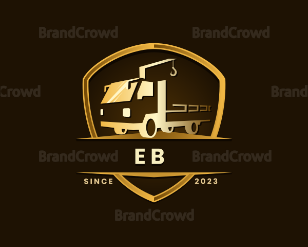 Crane Truck Shield Logo