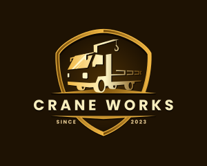 Crane - Crane Truck Shield logo design