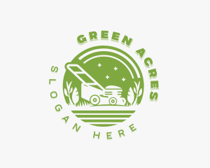 Mowing - Lawn Mowing Gardener logo design