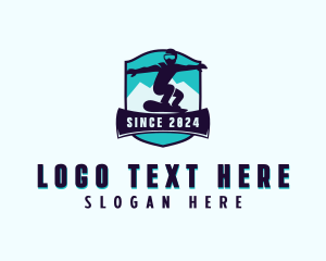 Ski - Mountain Snowboard Team logo design