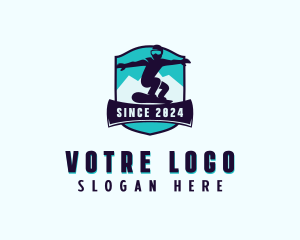 Winter - Mountain Snowboard Team logo design