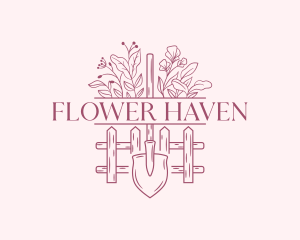 Garden Flower Fence logo design