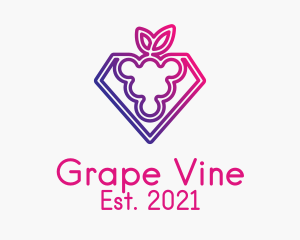 Grapes - Diamond Grape Wine logo design