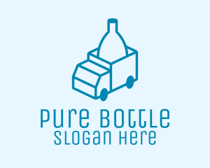 Bottle - Bottle Delivery Truck logo design
